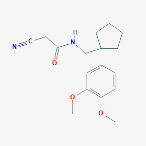 molecular formula C17H22N2O3 B5781927 2-cyano-N-{[1-(3,4-dimethoxyphenyl)cyclopentyl]methyl}acetamide 