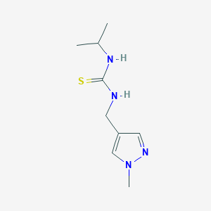 molecular formula C9H16N4S B5781945 N-isopropyl-N'-[(1-methyl-1H-pyrazol-4-yl)methyl]thiourea 