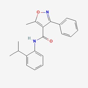 molecular formula C20H20N2O2 B5781954 N-(2-isopropylphenyl)-5-methyl-3-phenyl-4-isoxazolecarboxamide 