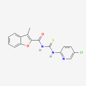 N-{[(5-chloro-2-pyridinyl)amino]carbonothioyl}-3-methyl-1-benzofuran-2-carboxamide