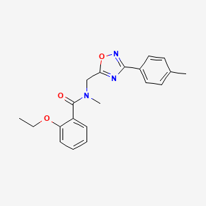 molecular formula C20H21N3O3 B5781973 2-ethoxy-N-methyl-N-{[3-(4-methylphenyl)-1,2,4-oxadiazol-5-yl]methyl}benzamide 