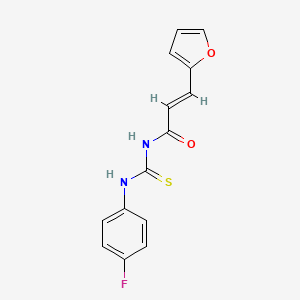 molecular formula C14H11FN2O2S B5781977 N-{[(4-fluorophenyl)amino]carbonothioyl}-3-(2-furyl)acrylamide 
