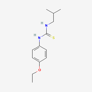 molecular formula C13H20N2OS B5782017 N-(4-ethoxyphenyl)-N'-isobutylthiourea 