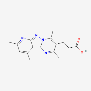 3-(2,4,8,10-tetramethylpyrido[2',3':3,4]pyrazolo[1,5-a]pyrimidin-3-yl)propanoic acid