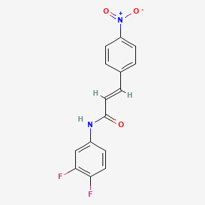 molecular formula C15H10F2N2O3 B5782049 N-(3,4-difluorophenyl)-3-(4-nitrophenyl)acrylamide 