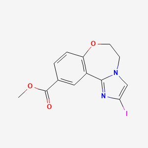 molecular formula C13H11IN2O3 B578205 Methyl 2-iodo-5,6-dihydrobenzo[F]imidazo[1,2-D][1,4]oxazepine-10-carboxylate CAS No. 1282516-44-2