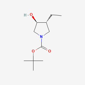 molecular formula C11H21NO3 B578206 叔丁基 (3R,4S)-3-乙基-4-羟基吡咯烷-1-羧酸酯 CAS No. 1228880-43-0