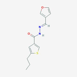 molecular formula C13H14N2O2S B5782085 N'-(3-furylmethylene)-5-propyl-3-thiophenecarbohydrazide 