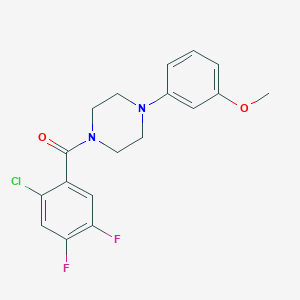 molecular formula C18H17ClF2N2O2 B5782088 1-(2-chloro-4,5-difluorobenzoyl)-4-(3-methoxyphenyl)piperazine 