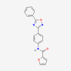 molecular formula C19H13N3O3 B5782101 N-[4-(5-phenyl-1,2,4-oxadiazol-3-yl)phenyl]-2-furamide 