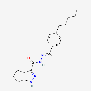 N'-[1-(4-pentylphenyl)ethylidene]-1,4,5,6-tetrahydrocyclopenta[c]pyrazole-3-carbohydrazide