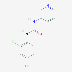 molecular formula C12H9BrClN3O B5782144 N-(4-bromo-2-chlorophenyl)-N'-3-pyridinylurea 