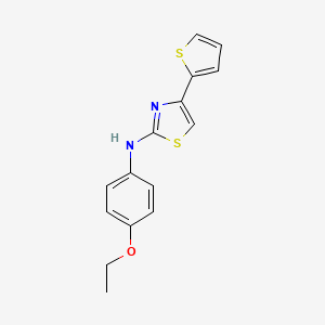 molecular formula C15H14N2OS2 B5782161 N-(4-ethoxyphenyl)-4-(2-thienyl)-1,3-thiazol-2-amine 