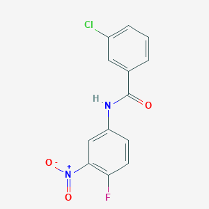 molecular formula C13H8ClFN2O3 B5782170 3-chloro-N-(4-fluoro-3-nitrophenyl)benzamide 