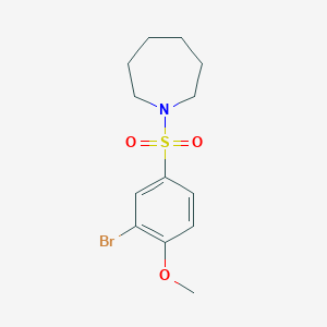 molecular formula C13H18BrNO3S B5782176 1-[(3-bromo-4-methoxyphenyl)sulfonyl]azepane 