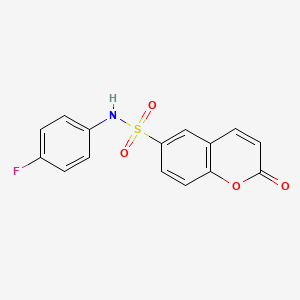 molecular formula C15H10FNO4S B5782177 N-(4-fluorophenyl)-2-oxo-2H-chromene-6-sulfonamide 