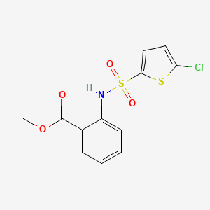 molecular formula C12H10ClNO4S2 B5782187 methyl 2-{[(5-chloro-2-thienyl)sulfonyl]amino}benzoate 