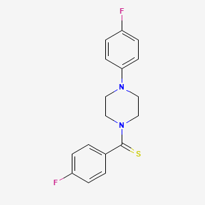 molecular formula C17H16F2N2S B5782206 1-(4-fluorophenyl)-4-[(4-fluorophenyl)carbonothioyl]piperazine 
