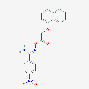 molecular formula C19H15N3O5 B5782210 N'-{[(1-naphthyloxy)acetyl]oxy}-4-nitrobenzenecarboximidamide 