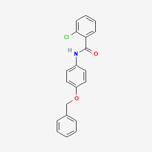 molecular formula C20H16ClNO2 B5782227 N-[4-(benzyloxy)phenyl]-2-chlorobenzamide 