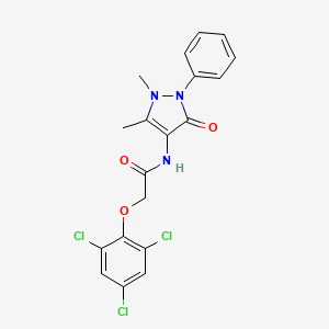 molecular formula C19H16Cl3N3O3 B5782240 N-(1,5-dimethyl-3-oxo-2-phenyl-2,3-dihydro-1H-pyrazol-4-yl)-2-(2,4,6-trichlorophenoxy)acetamide 