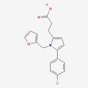 molecular formula C18H16ClNO3 B5782255 3-[5-(4-chlorophenyl)-1-(2-furylmethyl)-1H-pyrrol-2-yl]propanoic acid 