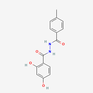 molecular formula C15H14N2O4 B5782262 2,4-dihydroxy-N'-(4-methylbenzoyl)benzohydrazide 