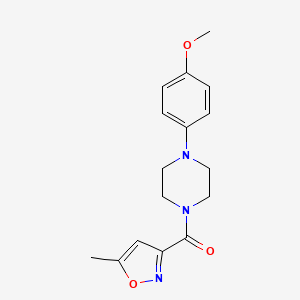 molecular formula C16H19N3O3 B5782267 1-(4-methoxyphenyl)-4-[(5-methyl-3-isoxazolyl)carbonyl]piperazine 