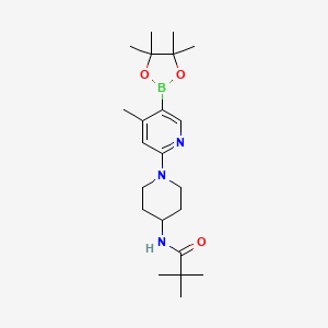 n-(1-(4-Methyl-5-(4,4,5,5-tetramethyl-1,3,2-dioxaborolan-2-yl)pyridin-2-yl)piperidin-4-yl)pivalamide
