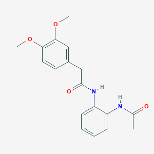 molecular formula C18H20N2O4 B5782285 N-[2-(acetylamino)phenyl]-2-(3,4-dimethoxyphenyl)acetamide 
