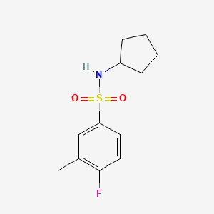 N-cyclopentyl-4-fluoro-3-methylbenzenesulfonamide