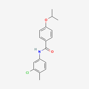 molecular formula C17H18ClNO2 B5782340 N-(3-chloro-4-methylphenyl)-4-isopropoxybenzamide 