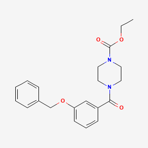 molecular formula C21H24N2O4 B5782355 ethyl 4-[3-(benzyloxy)benzoyl]piperazine-1-carboxylate 