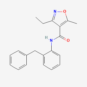 molecular formula C20H20N2O2 B5782360 N-(2-benzylphenyl)-3-ethyl-5-methyl-4-isoxazolecarboxamide 