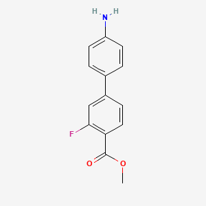 molecular formula C14H12FNO2 B578237 Methyl 4-(4-aminophenyl)-2-fluorobenzoate CAS No. 1334500-05-8