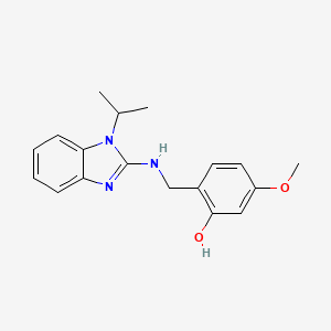 molecular formula C18H21N3O2 B5782371 2-{[(1-isopropyl-1H-benzimidazol-2-yl)amino]methyl}-5-methoxyphenol 