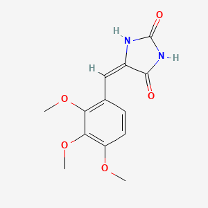 molecular formula C13H14N2O5 B5782378 5-(2,3,4-trimethoxybenzylidene)-2,4-imidazolidinedione 