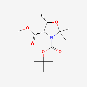 molecular formula C13H23NO5 B578241 (4S,5S)-3-tert-Butyl 4-methyl 2,2,5-trimethyloxazolidine-3,4-dicarboxylate CAS No. 1303590-18-2
