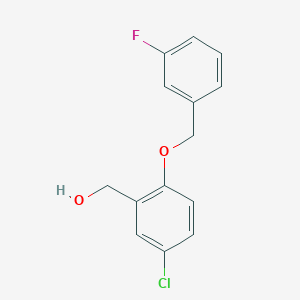 molecular formula C14H12ClFO2 B5782420 {5-chloro-2-[(3-fluorobenzyl)oxy]phenyl}methanol 