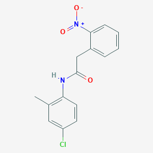 molecular formula C15H13ClN2O3 B5782447 N-(4-chloro-2-methylphenyl)-2-(2-nitrophenyl)acetamide 