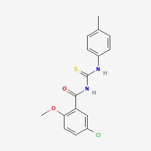 5-chloro-2-methoxy-N-{[(4-methylphenyl)amino]carbonothioyl}benzamide