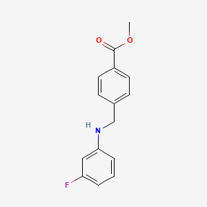 molecular formula C15H14FNO2 B5782455 methyl 4-{[(3-fluorophenyl)amino]methyl}benzoate 