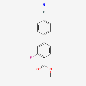 molecular formula C15H10FNO2 B578246 甲基4-(4-氰基苯基)-2-氟苯甲酸酯 CAS No. 1365272-59-8