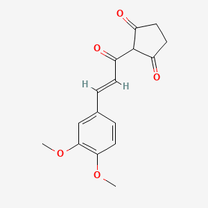 molecular formula C16H16O5 B5782463 2-[3-(3,4-dimethoxyphenyl)acryloyl]-1,3-cyclopentanedione 
