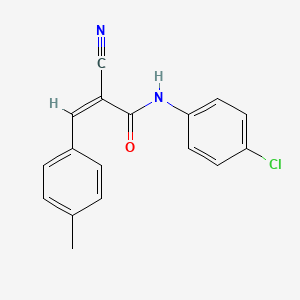 N-(4-chlorophenyl)-2-cyano-3-(4-methylphenyl)acrylamide