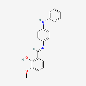 molecular formula C20H18N2O2 B5782476 2-{[(4-anilinophenyl)imino]methyl}-6-methoxyphenol CAS No. 6380-73-0