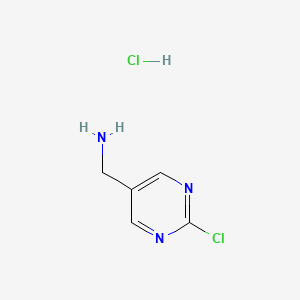 molecular formula C5H7Cl2N3 B578248 (2-氯嘧啶-5-基)甲胺盐酸盐 CAS No. 1289191-99-6