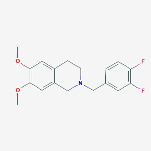 molecular formula C18H19F2NO2 B5782481 2-(3,4-difluorobenzyl)-6,7-dimethoxy-1,2,3,4-tetrahydroisoquinoline 