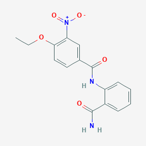 molecular formula C16H15N3O5 B5782490 N-[2-(aminocarbonyl)phenyl]-4-ethoxy-3-nitrobenzamide 