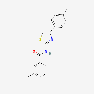 molecular formula C19H18N2OS B5782503 3,4-dimethyl-N-[4-(4-methylphenyl)-1,3-thiazol-2-yl]benzamide 